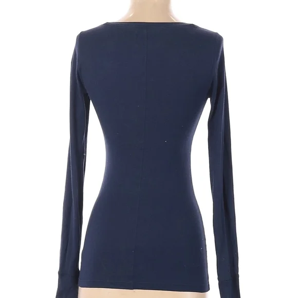 American Eagle Outfitters Dark Blue Long Sleeve Top - Picture 2 of 2